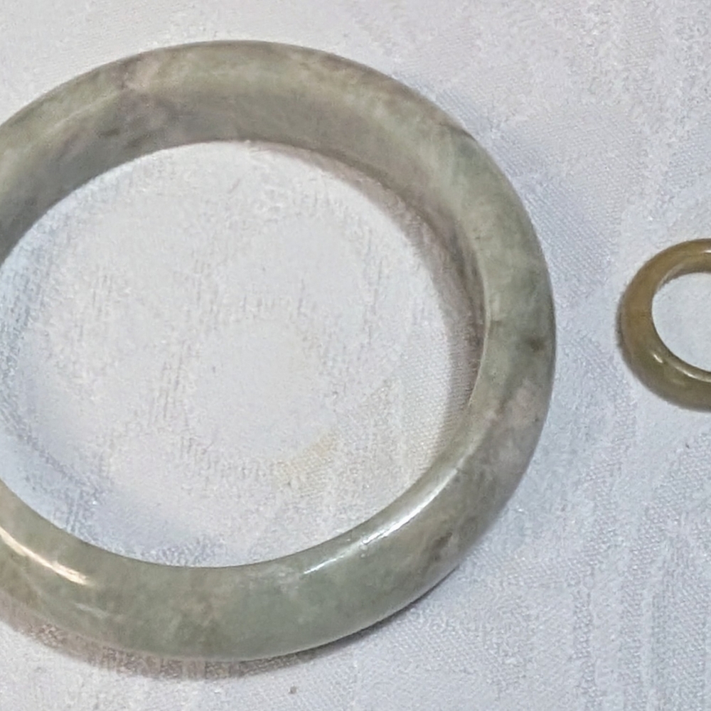 Solid Jade Bangle Bracelet - image 7
